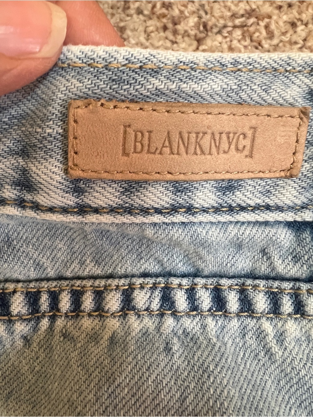 BlankNYC Pleated Denim Mini Skirt Raw Hem Y2K Low Rise 28 Model Off Duty Street - Picture 5 of 6